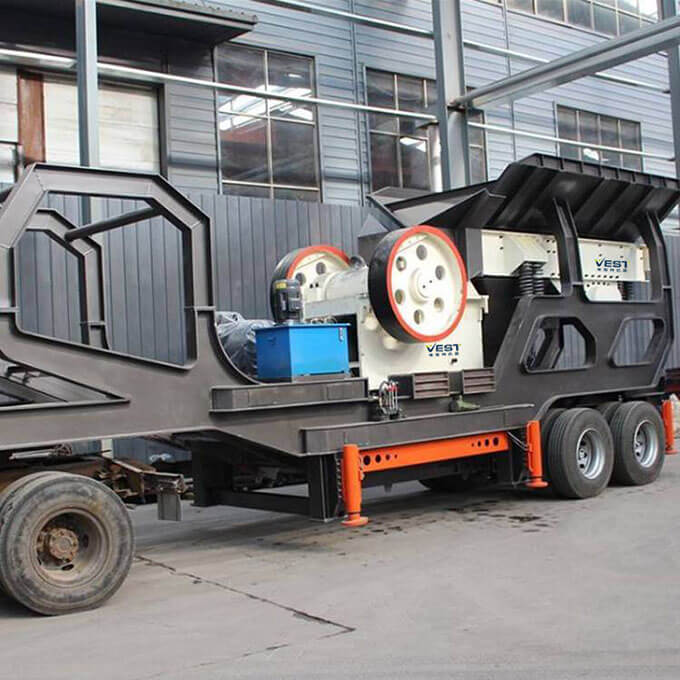 Tyre Mobile Jaw Crushing Plant