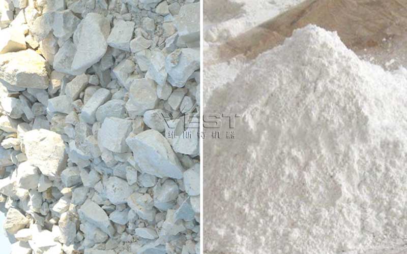 The effect of kaolin after grinding
