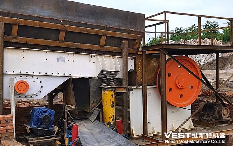 PE Jaw Crusher Customer Site