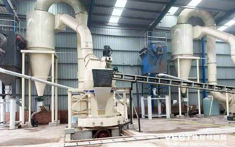 YGM Raymond mill production line customer site.jpg